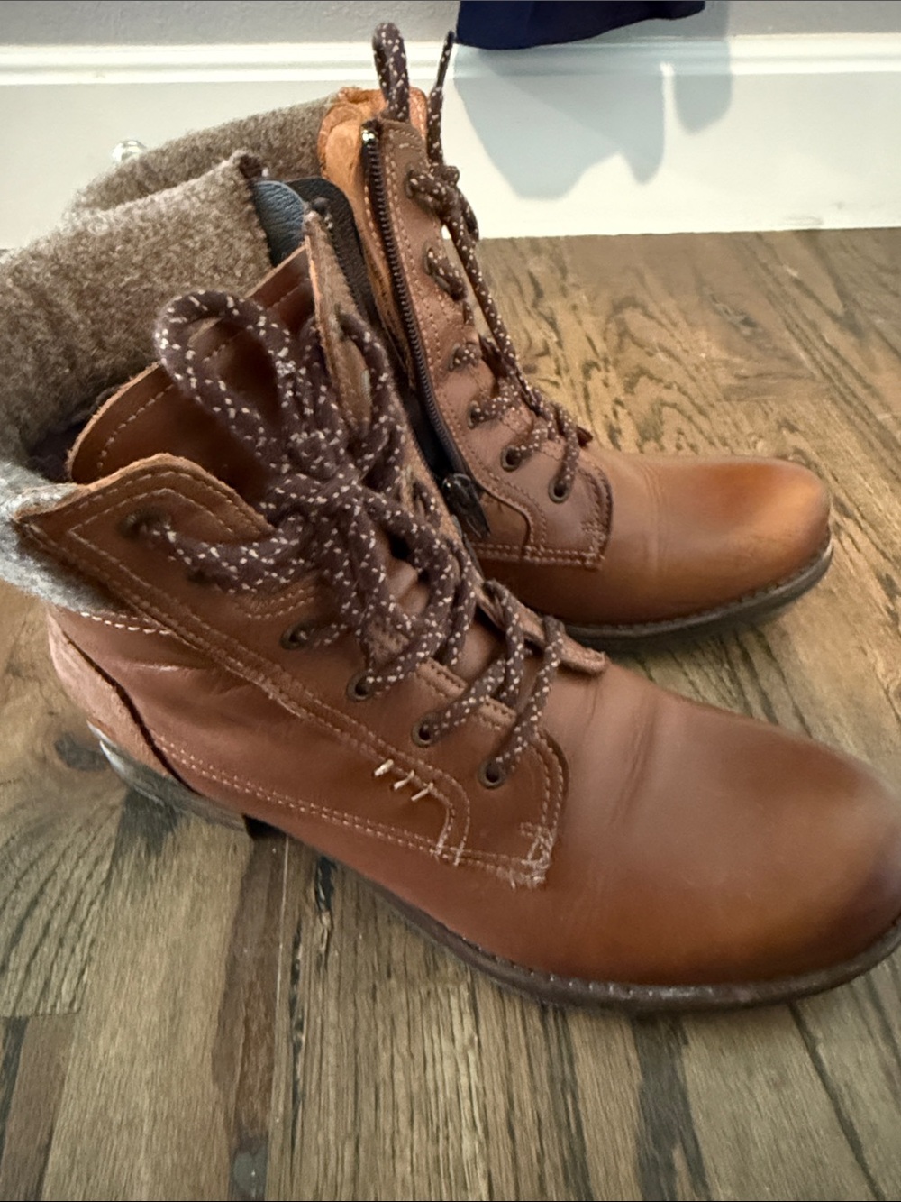 Taos Cutie Brown Leather Ankle Boots EUR 40